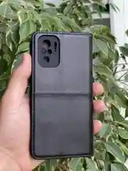 Черный чехол книжка elitcase для Xiaomi Poco M5s и Redmi Note 10 4G и Redmi Note 10S