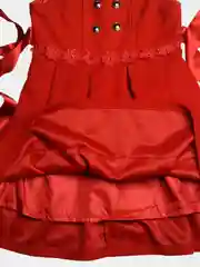 Красный осенне-зимний сарафан тёплый