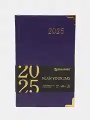 Ежедневник датированный 2025 Brauberg, планер планинг записная книжка А5, под кожу