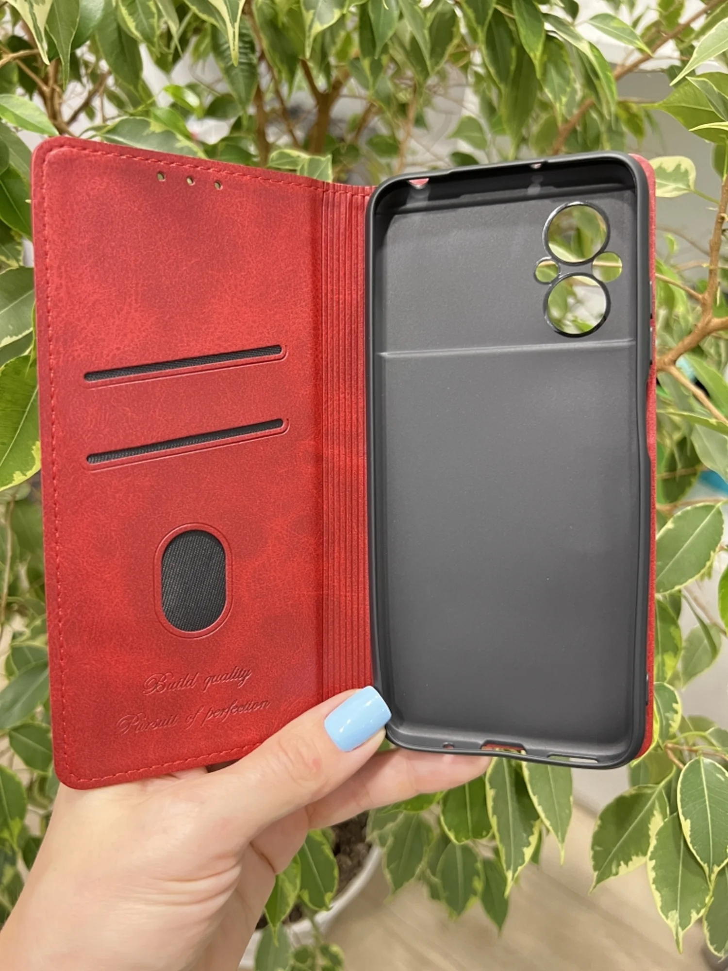 Красный чехол книжка elitcase для Xiaomi Poco M5 / Поко М5