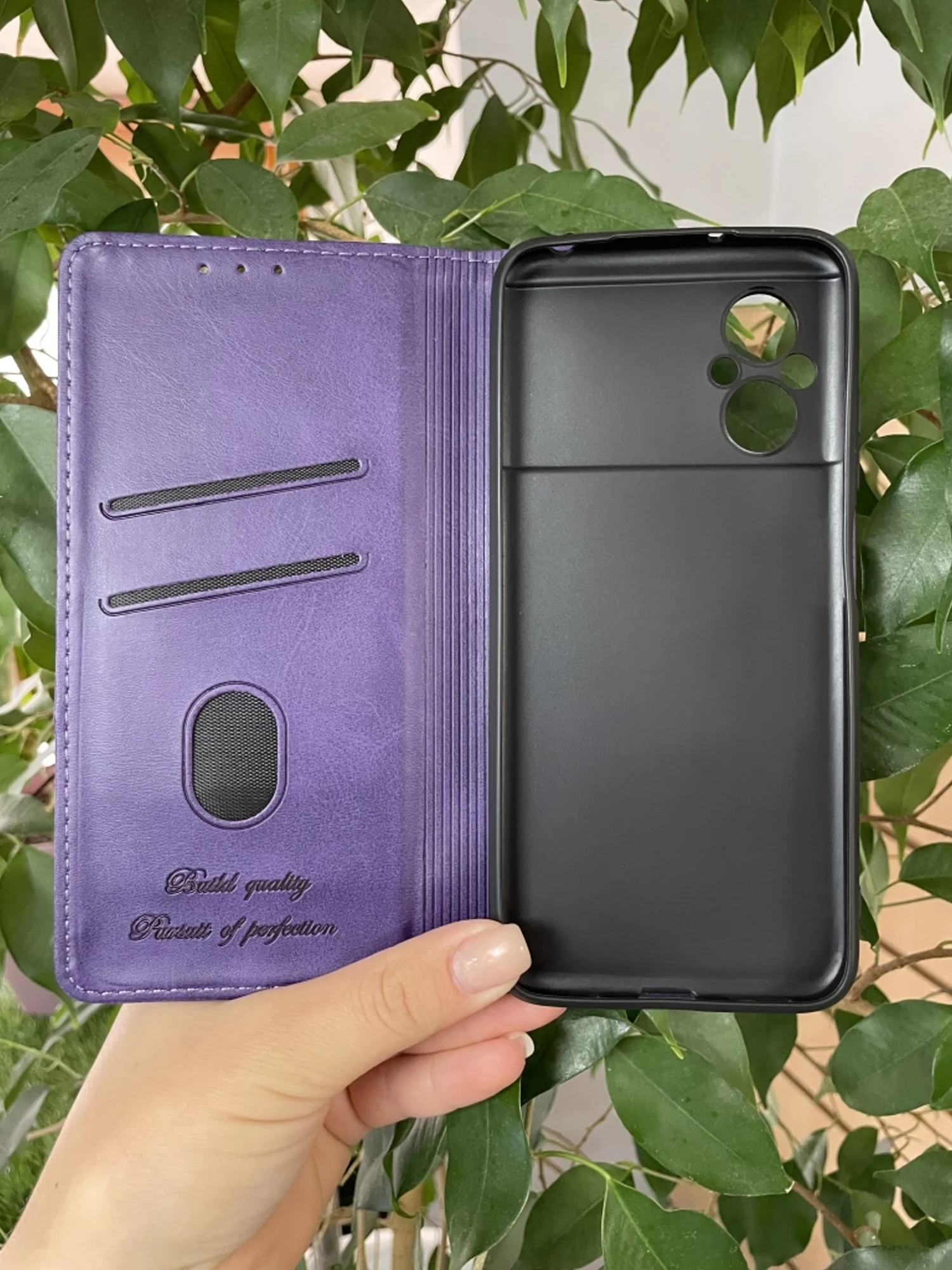 Фиолетовый чехол книжка elitcase для Xiaomi Poco M5 / Поко М5