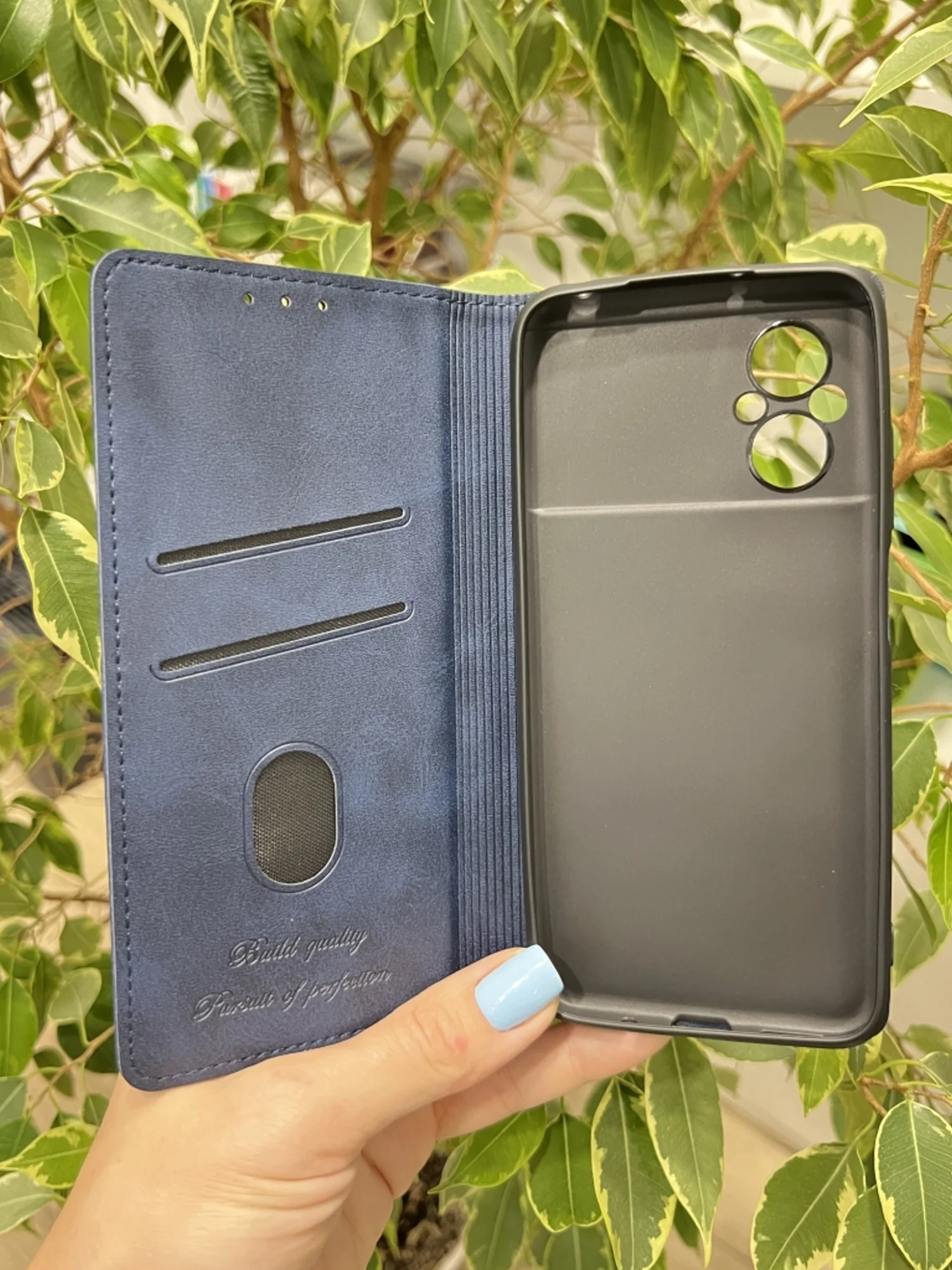 Синий чехол книжка elitcase для Xiaomi Poco M5 / Поко М5
