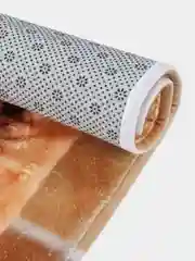 Белый коврик для ванной и туалета мягкий "Возмущённый кот" (bath430072)