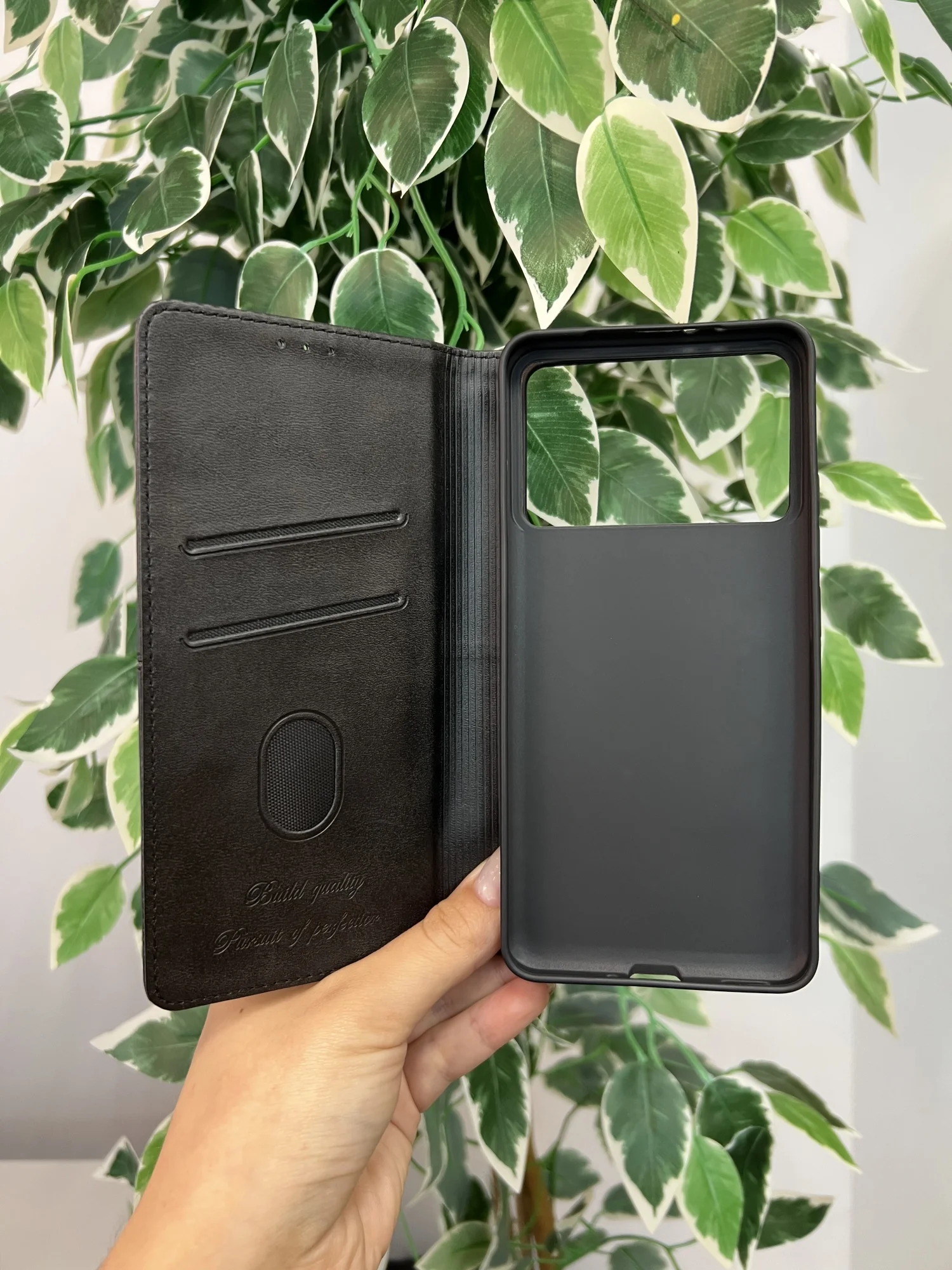 Черный чехол книжка elitcase для Xiaomi Poco F6 Pro / Поко Ф6 Про