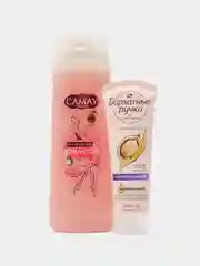 Подарочный набор CAMAY Красота и Уход, гель для душа с  розой и крем для рук, 250 + 80 мл