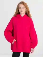 Фуксия худи оверсайз с капюшоном, теплое, с начесом, толстовка