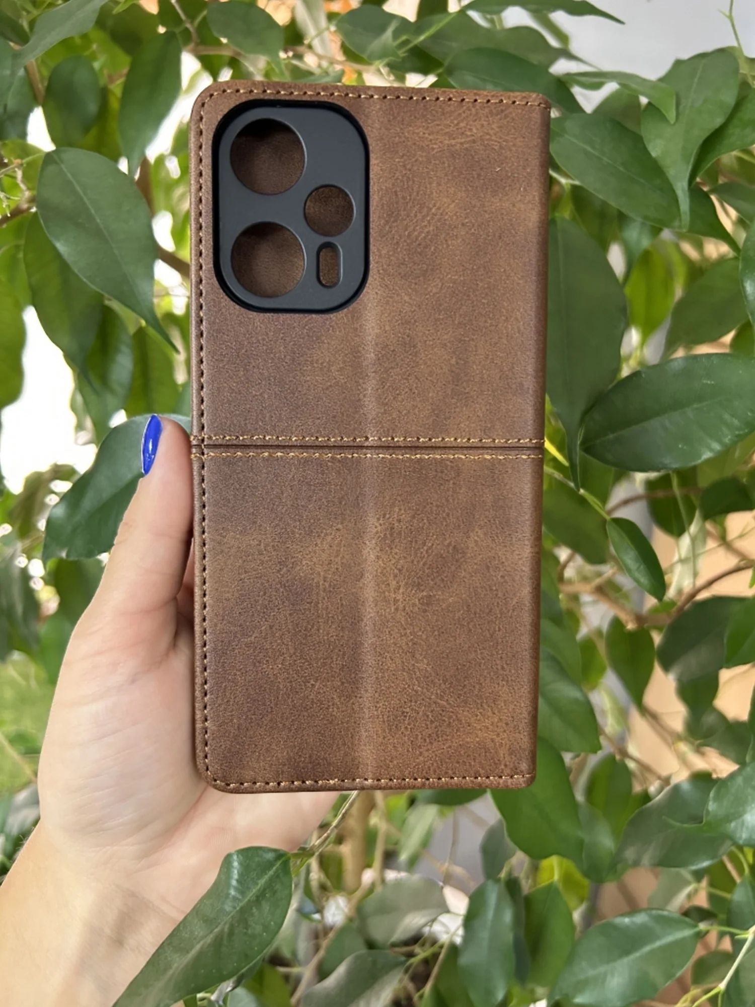 Тёмно-коричневый чехол книжка elitcase для Xiaomi Poco F5 / Поко Ф5