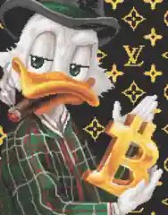 Скрудж Макдак и Биткоин Алмазная мозаика на подрамнике 40 х 50 "Art on Canvas"