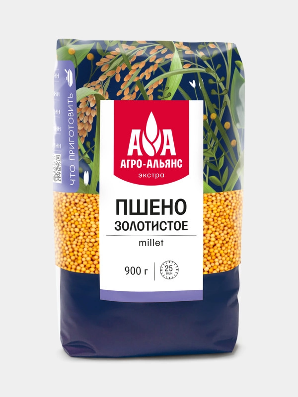 Пшено Золотистое Агро-Альянс Экстра, 900г