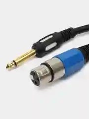 Профессиональный кабель шнур XLR на Jack 6.3 мм для микрофона микшера, 3 метра