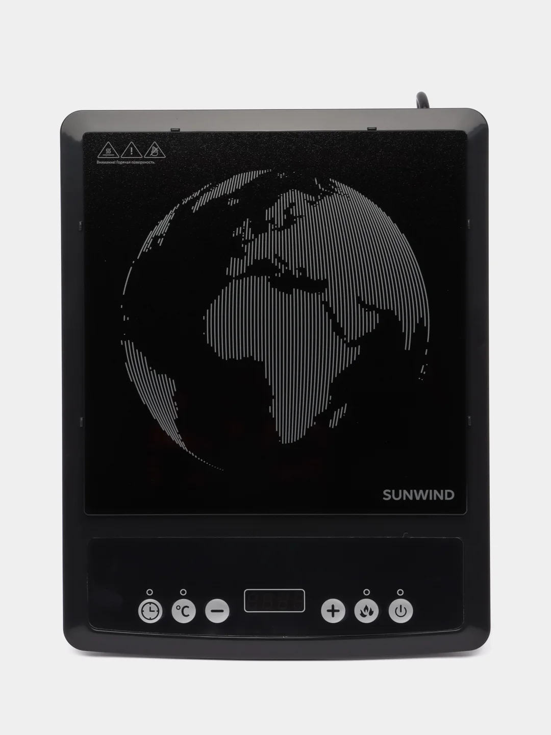 Черный плита индукционная настольная SunWind SCI-0501