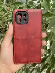 Красный чехол книжка elitcase для Xiaomi Mi 11 Lite 4G и 5G и NE / Сяоми Ми 11 Лайт 4G и 5G и NE