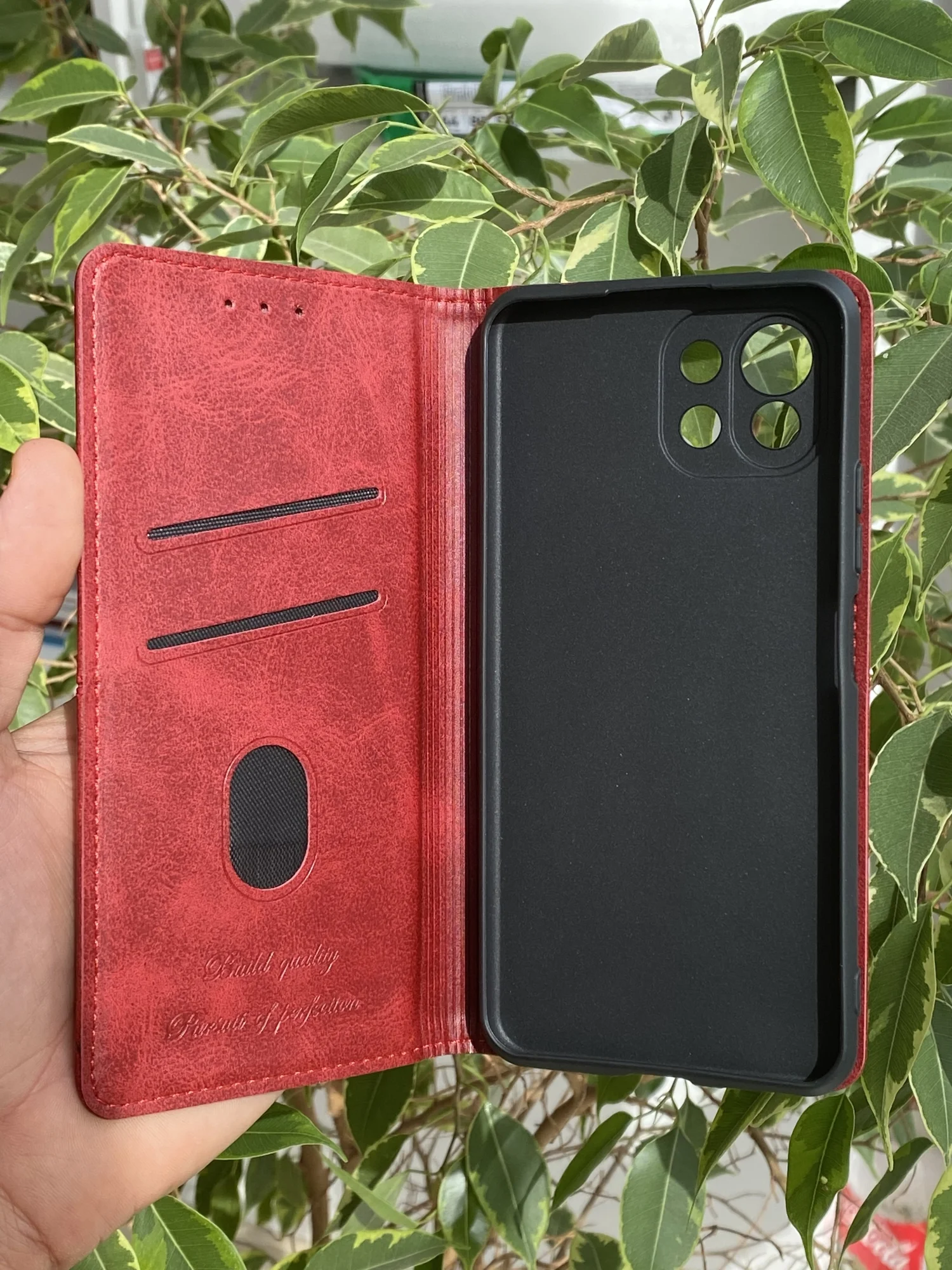 Красный чехол книжка elitcase для Xiaomi Mi 11 Lite 4G и 5G и NE / Сяоми Ми 11 Лайт 4G и 5G и NE