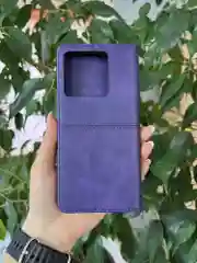 Фиолетовый чехол книжка elitcase для Xiaomi 13T и 13T Pro / Сяоми 13Т и 13Т Про