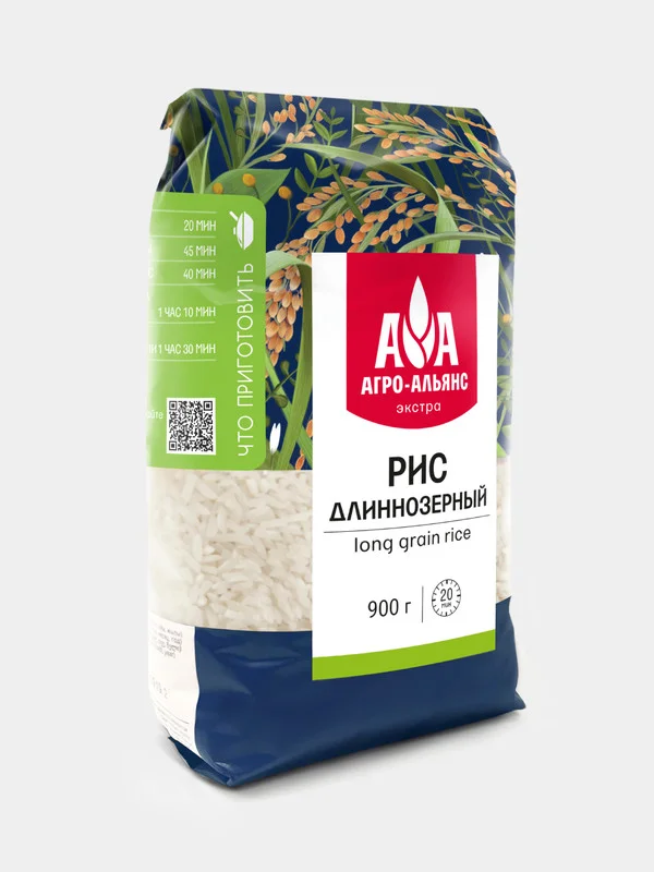 Рис Агро-Альянс Экстра "Длиннозерный", 900 г