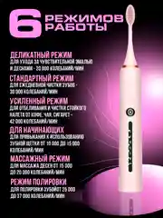 Белый электрическая зубная щетка со сменными насадками