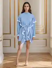 Ледяной платье женское с рюшами и воланами