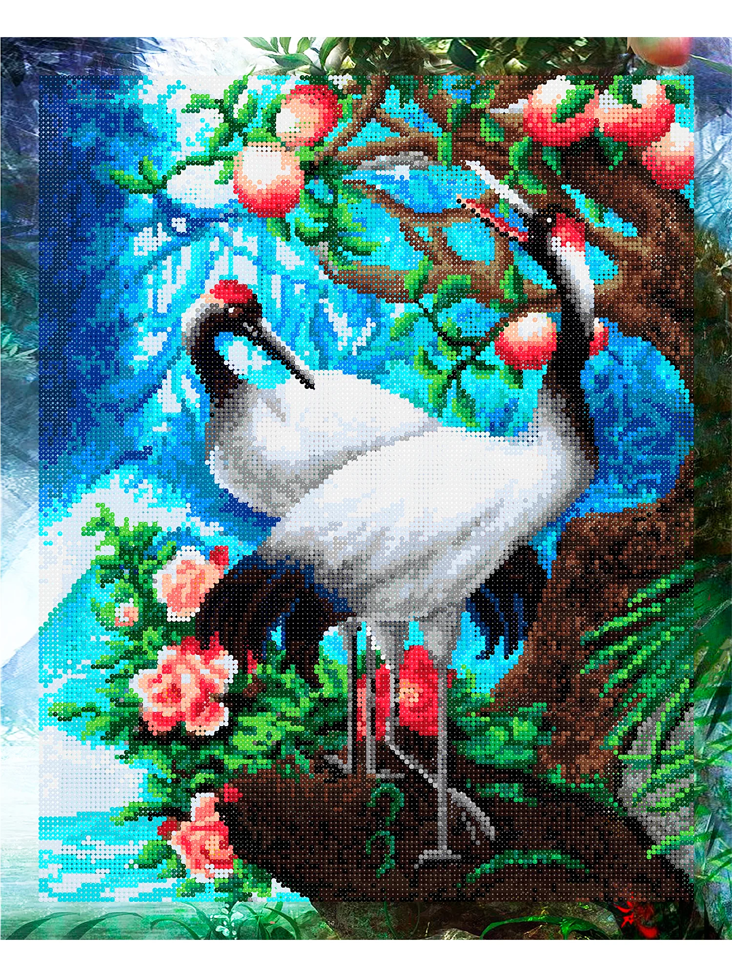 "Журавли" алмазная мозаика на подрамнике, 40 х 50, "Art on Canvas"