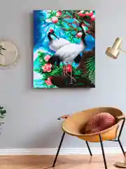 "Журавли" алмазная мозаика на подрамнике, 40 х 50, "Art on Canvas"