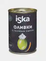 Зеленые оливки с голубым сыром ISKA, 300мл