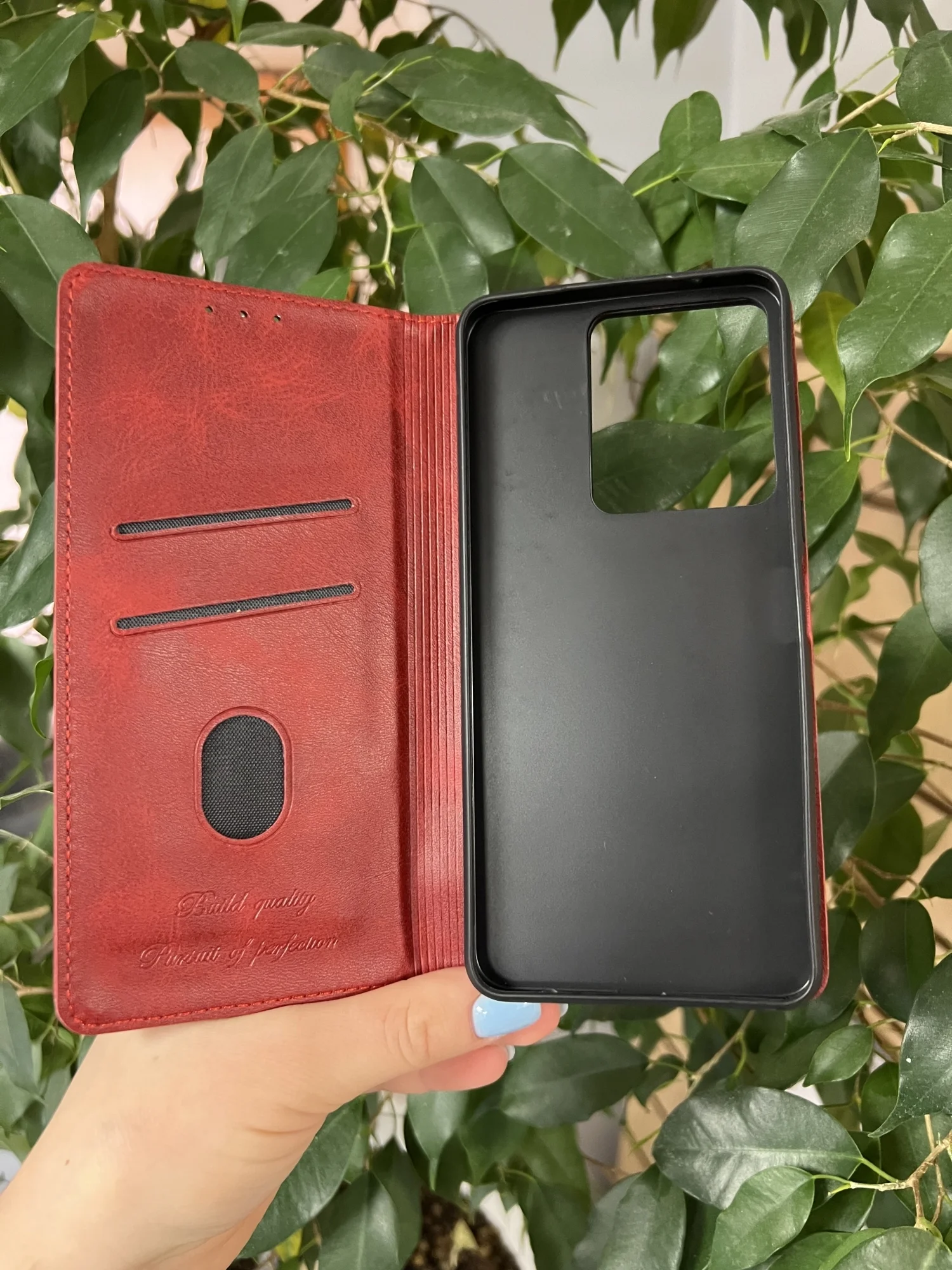 Красный чехол книжка elitcase для Vivo Y36 4G и Y27s / Виво У36 4G и У27s