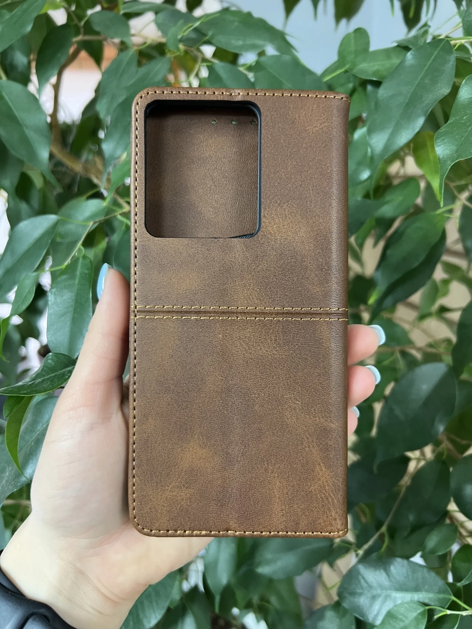 Тёмно-коричневый чехол книжка elitcase для Vivo Y36 4G и Y27s / Виво У36 4G и У27s