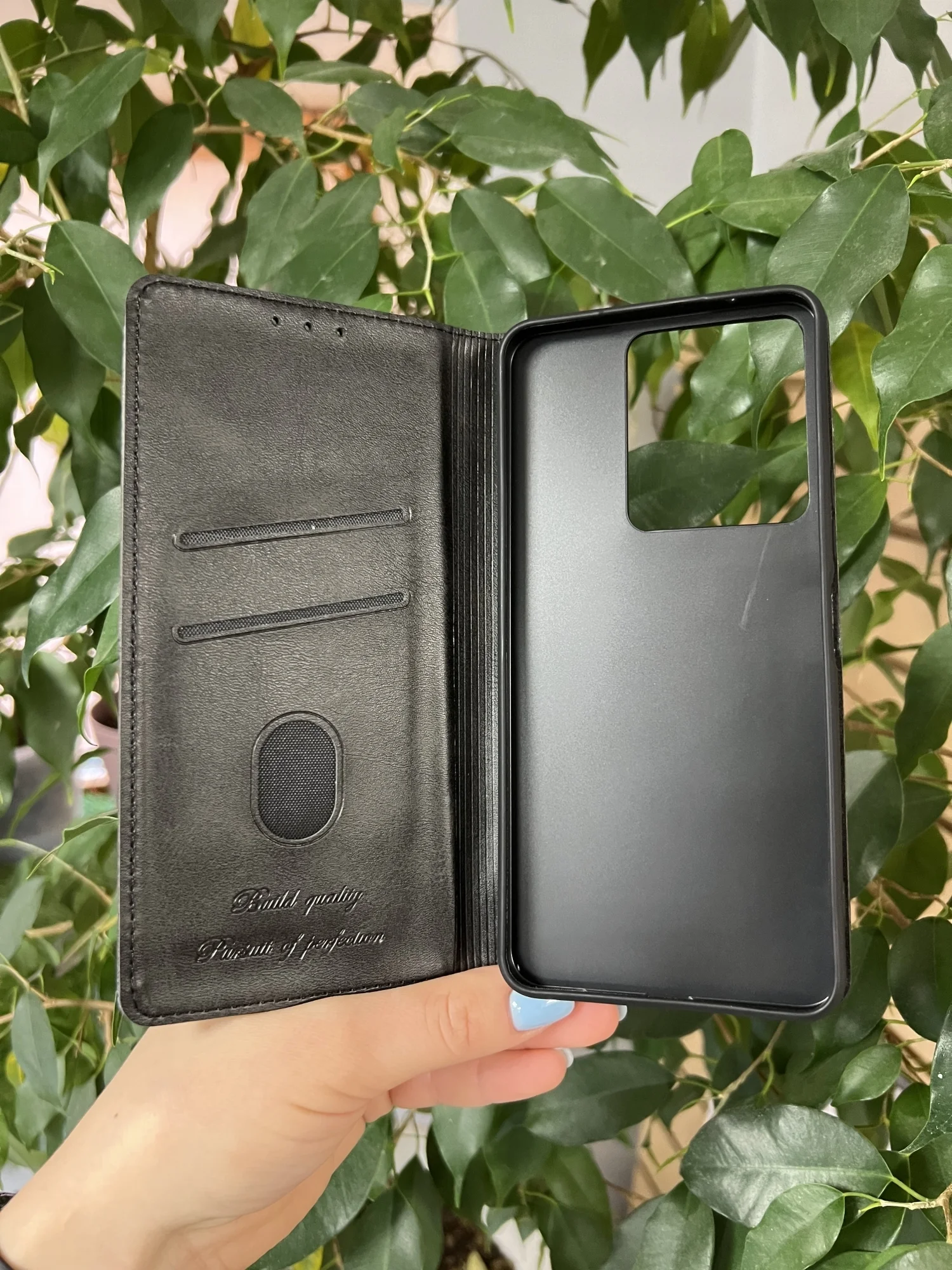 Черный чехол книжка elitcase для Vivo Y36 4G и Y27s / Виво У36 4G и У27s