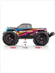 Вишнёвый радиоуправляемый монстр MJX Hyper Go 16209 Brushless 4WD 2.4G LED 1/16 RTR