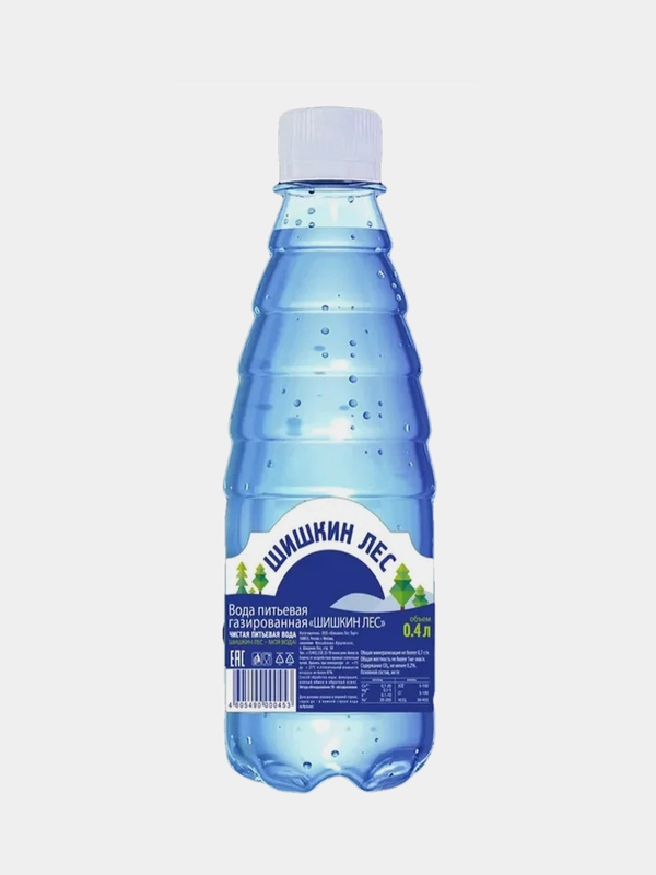 Вода питьевая ШИШКИН ЛЕС, газированная, 0,4 л