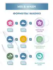 Желтый гель-концентрат для стирки washio универсальный 5 литров