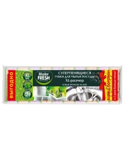 Master FRESH Губки для мытья посуды XL (bubble-поролон), 10шт. микс яркие цвета