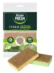 Master FRESH ЭКО целлюлозные губки д/посуды с АГАВОЙ XL-размер, 2шт SPONTEX ИСПАНИЯ