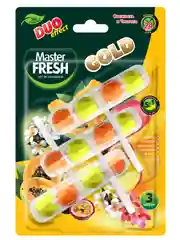 Master FRESH подвесной блок для унитаза DUO EFFECT 1200 смываний 5в1 GOLD ТРОПИК, 3шт