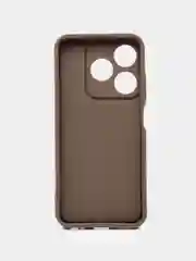 Коричневый чехол для Tecno Spark 10 / Spark 10C (Техно Спарк 10 / 10С) противоударный, с бортиками