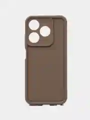 Коричневый чехол для Tecno Spark 10 / Spark 10C (Техно Спарк 10 / 10С) противоударный, с бортиками
