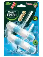 Master FRESH подвесной блок для унитаза DUO EFFECT 800 смываний 5в1 GOLD МОРСКОЙ, 2шт