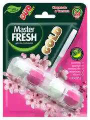 Master FRESH подвесной блок для унитаза DUO EFFECT 400 смываний 5в1 GOLD САКУРА, 1шт