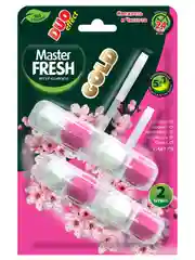 Master FRESH подвесной блок для унитаза DUO EFFECT 800 смываний 5в1 GOLD САКУРА, 2шт