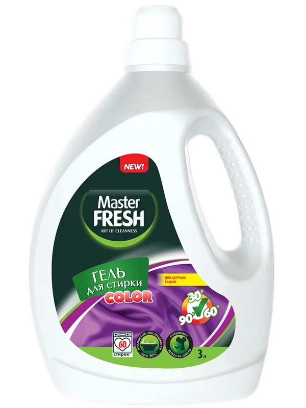 Master FRESH гель для стирки COLOR 3л повышенное содержание ПАВ