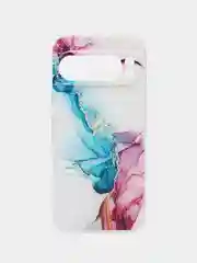 Ледяной силиконовый чехол на Google Pixel 9 Pro / Гугл Пиксель 9 Про прозрачный, с рисунком