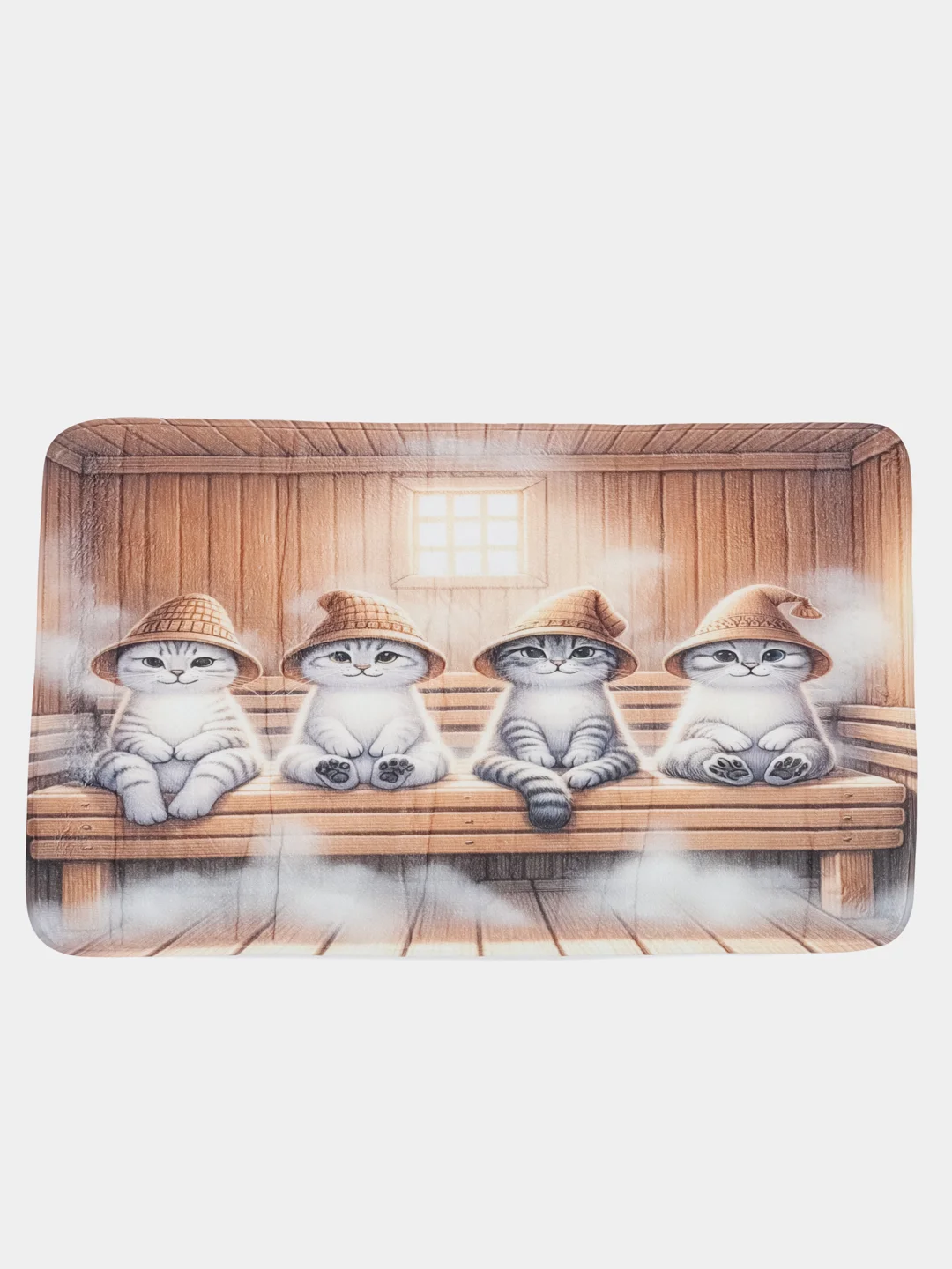 Светло-коричневый коврик для ванной туалета душа "Кото баня" (bath42987660x100)