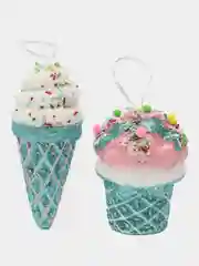 Набор новогодних ёлочных украшений мороженное игрушечное и кекс BH2089
