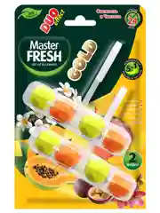 Master FRESH подвесной блок для унитаза DUO EFFECT 800 смываний 5в1 GOLD ТРОПИК, 2шт