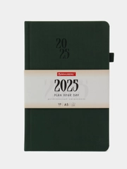Ежедневник датированный 2025 Brauberg, планер планинг записная книжка А5, под кожу