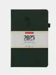 Ежедневник датированный 2025 Brauberg, планер планинг записная книжка А5, под кожу