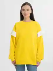Желтый свитшот, толстовка женская