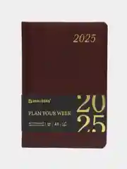 Еженедельник датированный 2025 Brauberg, планер, планинг, записная книжка А5