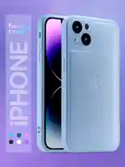 Голубой кожаный чехол на Айфон iPhone 11, 12, 13, 14, 15, 11 Pro Max, 13 Pro Max, 14 Pro Max