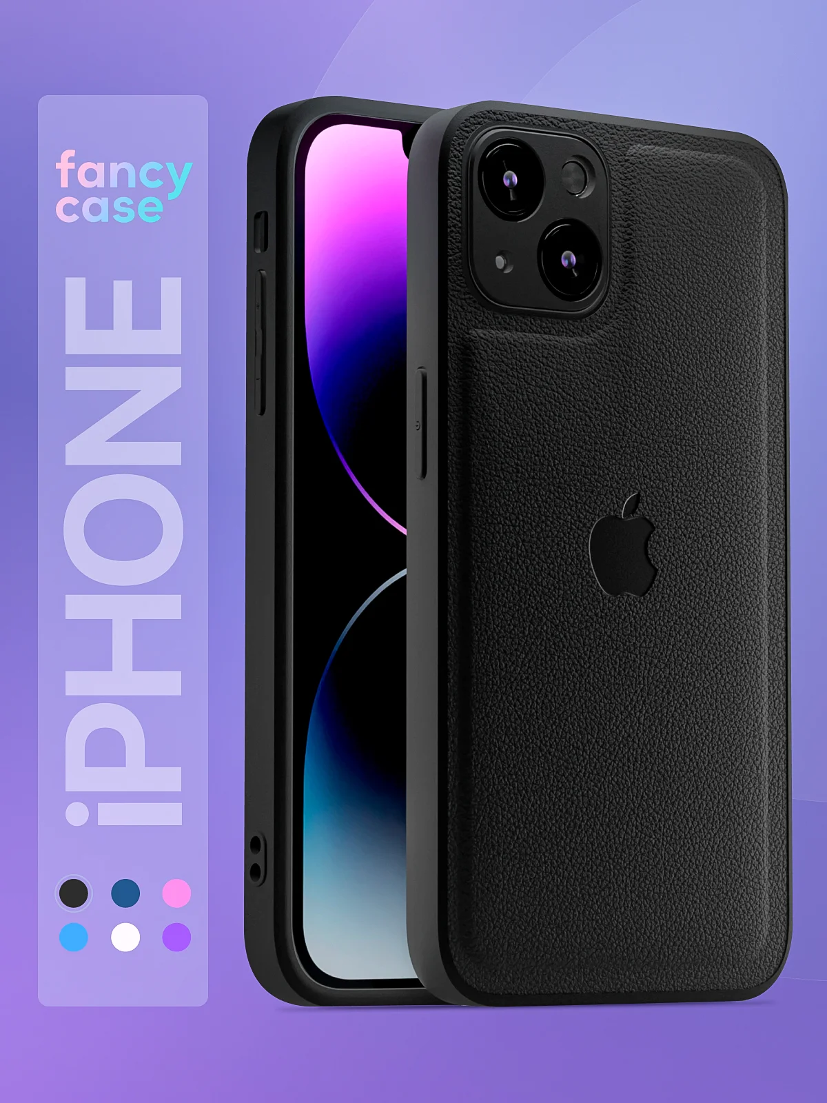 Розовый кожаный чехол на Айфон iPhone 11, 12, 13, 14, 15, 11 Pro Max, 13 Pro Max, 14 Pro Max