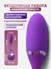 Фиолетовый вибратор женский, Виброяйцо с пультом управления